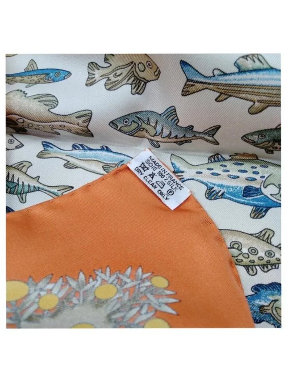 Authentic Hermès Paridaiza Carré 90 Silk Scarf Orange
